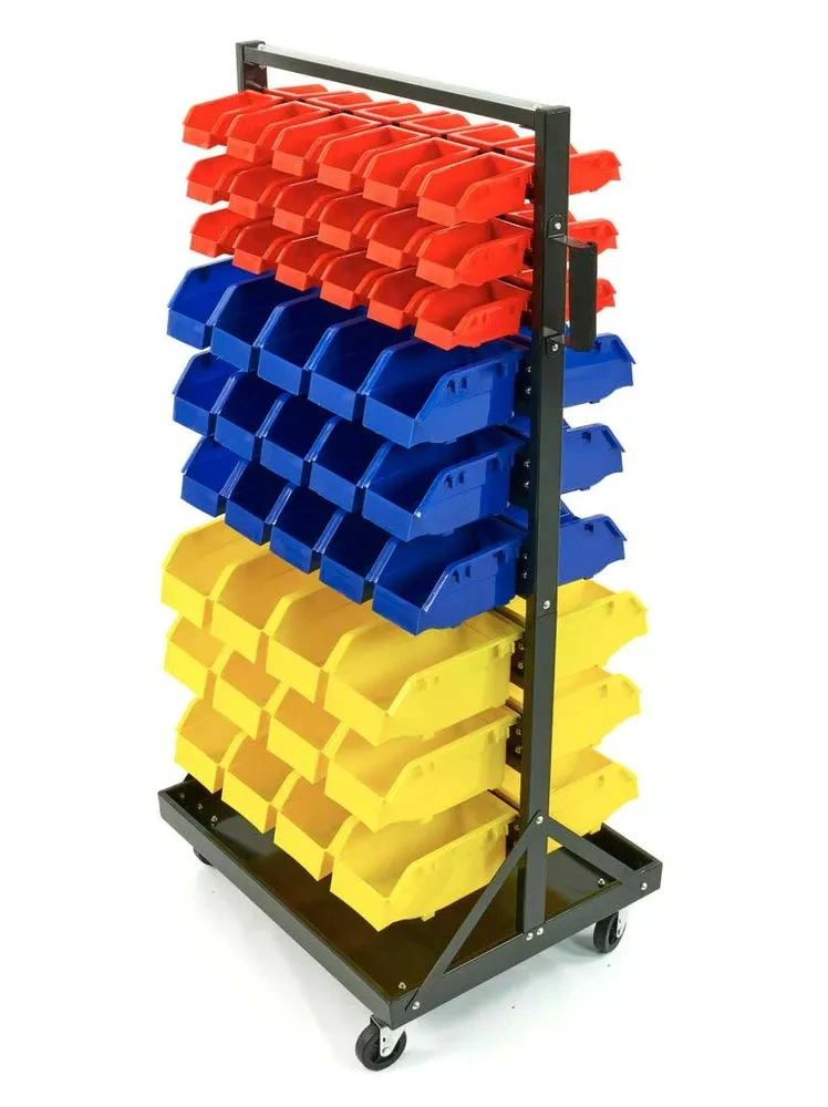 Oboustranný úložný vozík na spojovací materiál