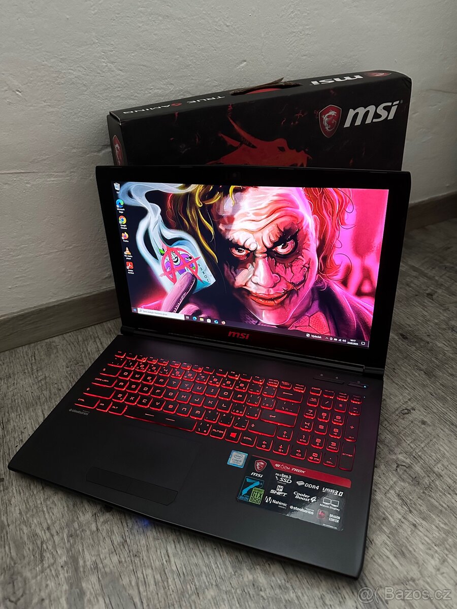 HERNÍ NOTEBOOK MSI-i5/SSD+HDD/GTX/WIN