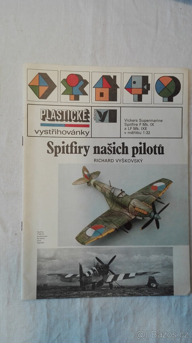 Plastické vystřihovánky Spitfiry našich pilotů