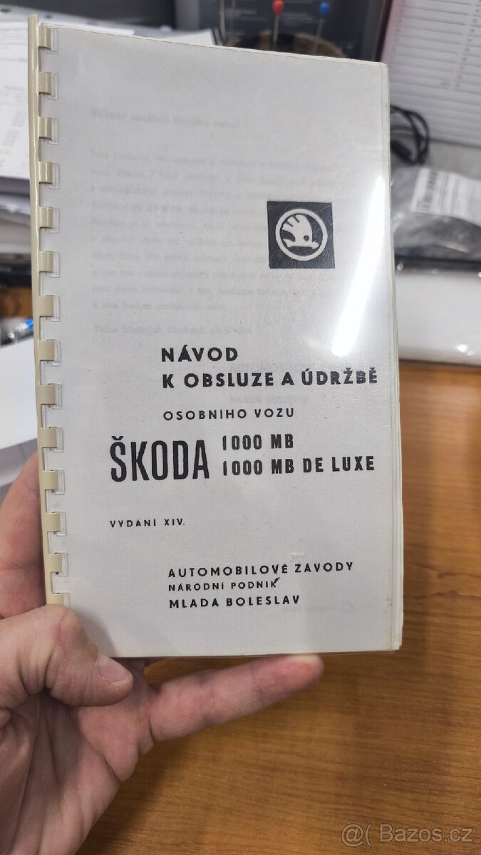 Návod k obsluze Škoda 1000 MB