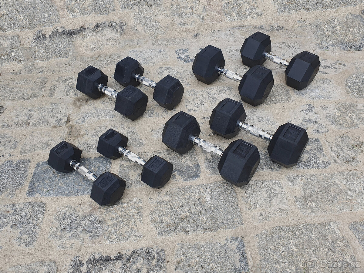 jednoručky činky - HEXA - sada 94kg