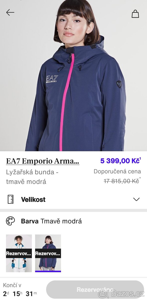 Lyžařska Dámská bunda EA7 EMPORIO ARMANI