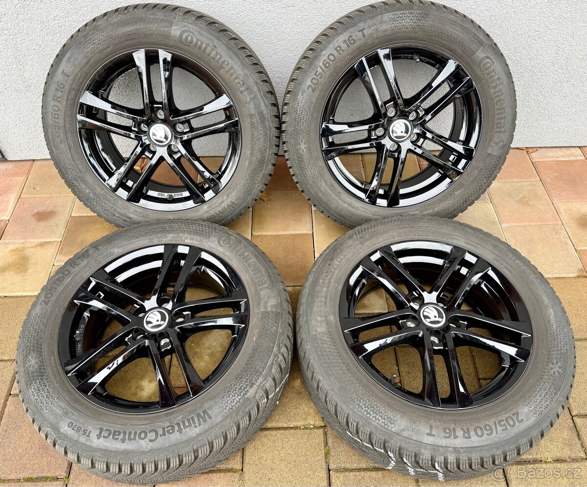 Zimní sada alu kol Škoda 205/60r16