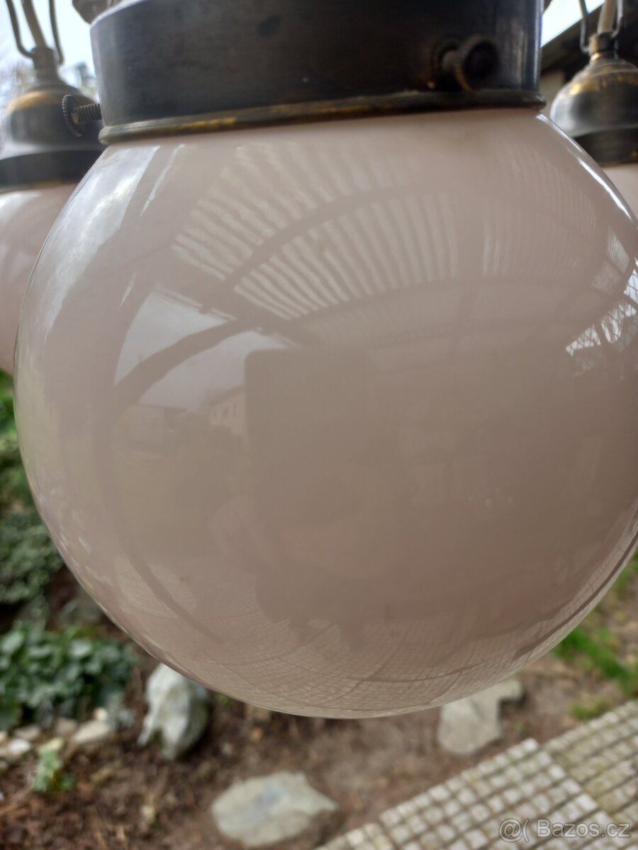 Starožitný mosazný lustr