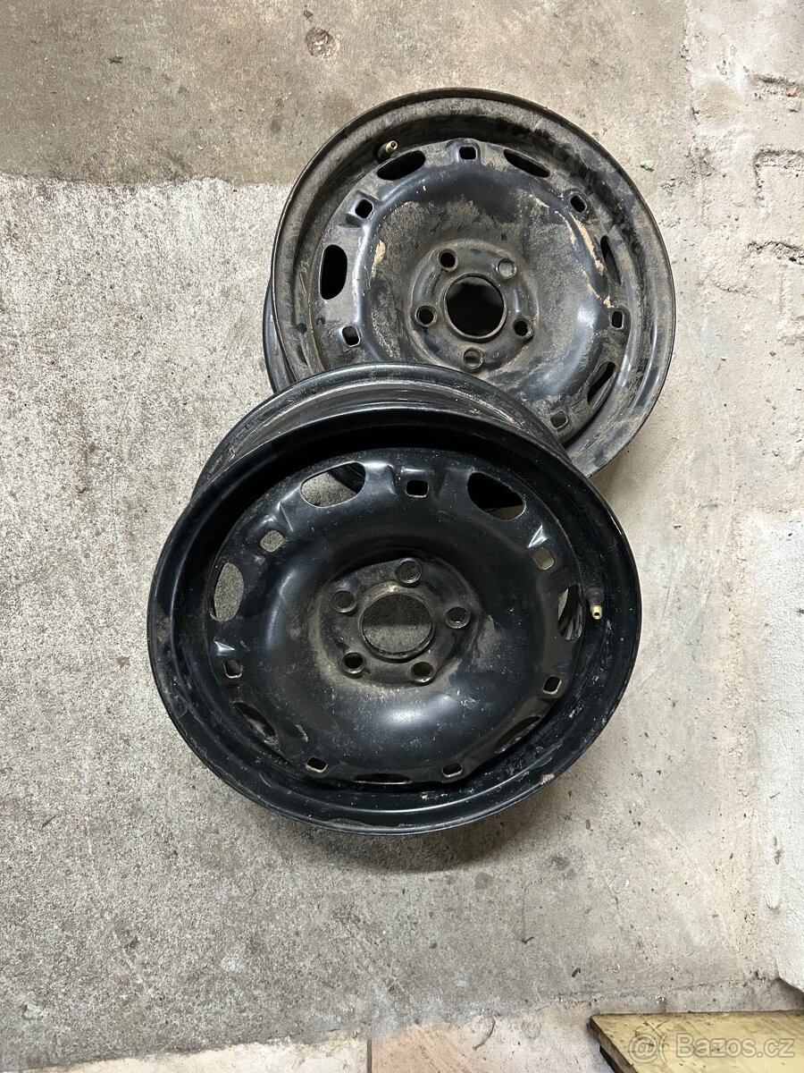 2x Ocelový disk 5x100 R14