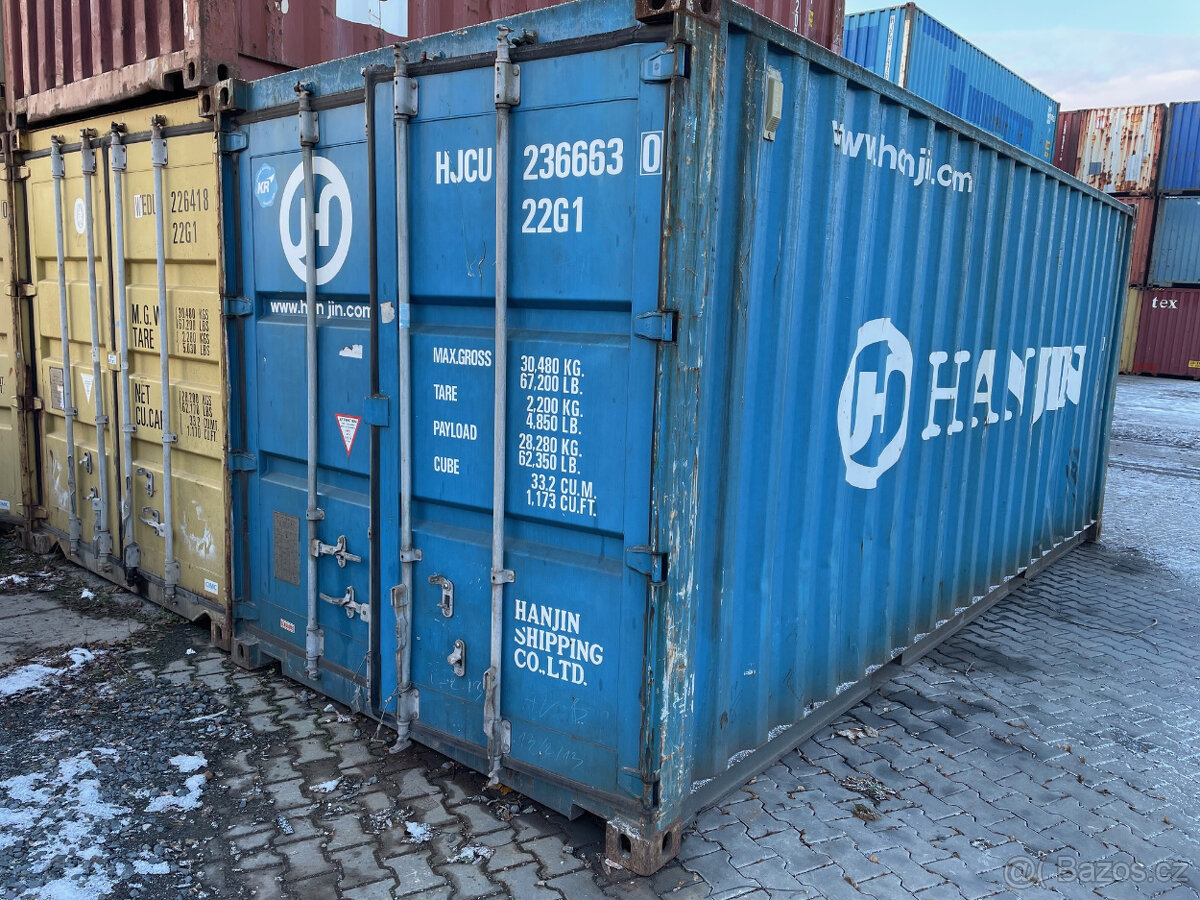Skladový ISO lodní kontejner 20ft (6m) SKLADEM Mochov