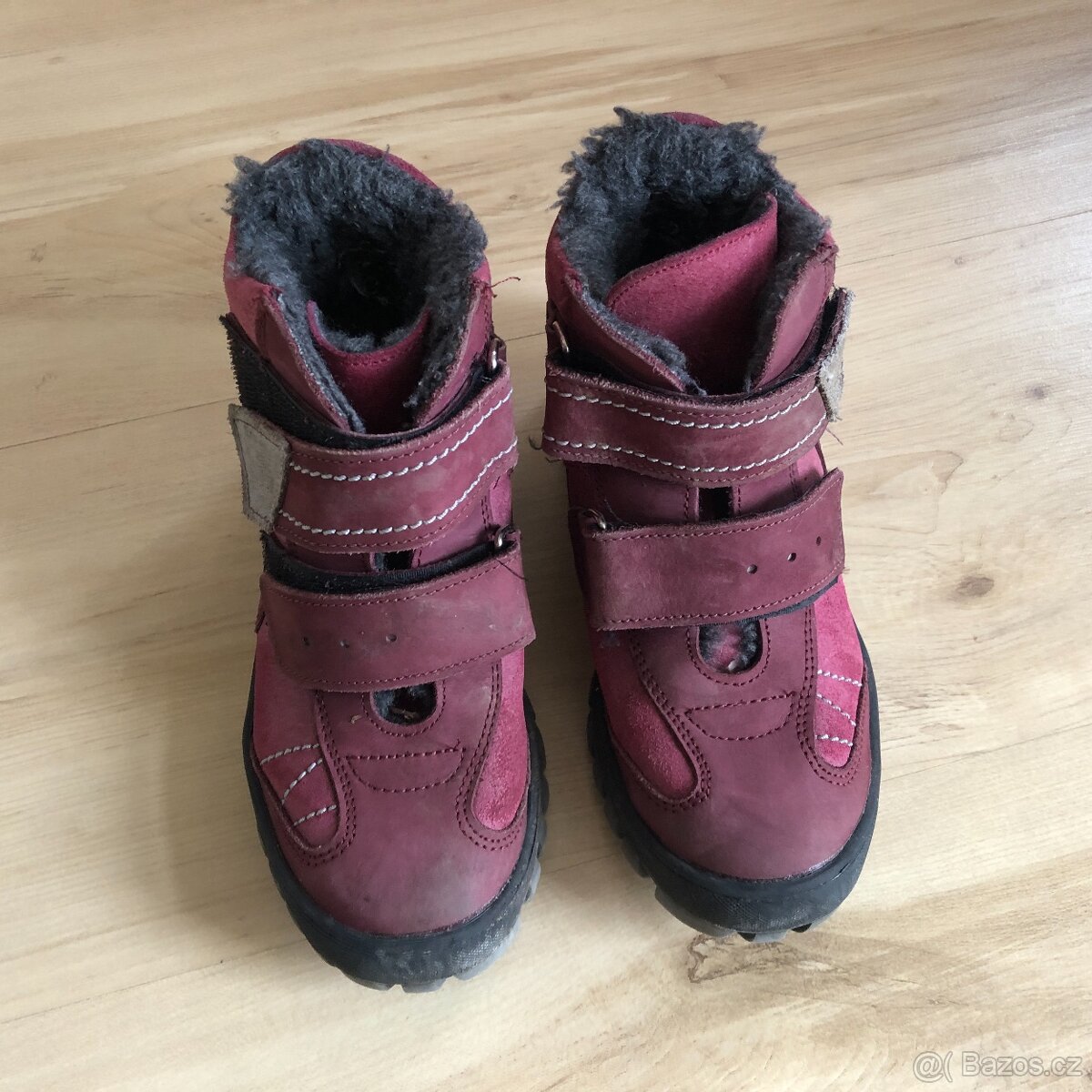 Zimní kožené boty, vel. 31