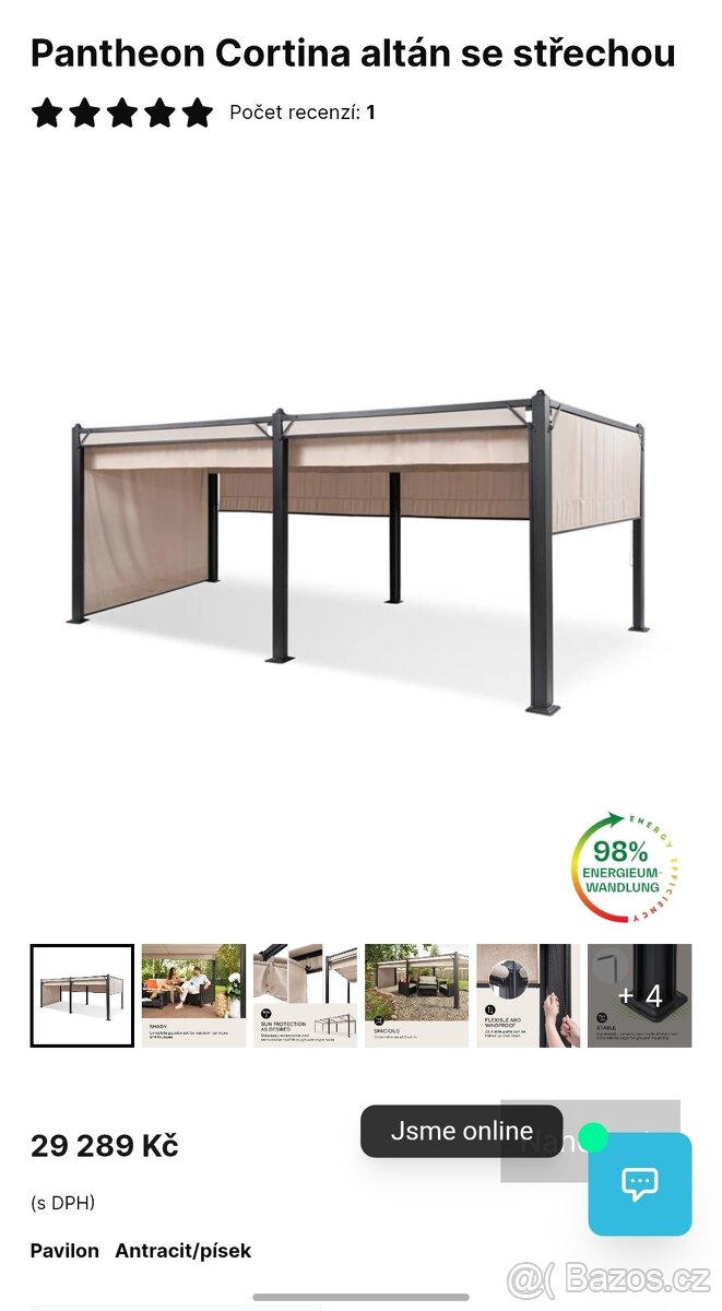 Pergola Pantheon Cortina 3x6m