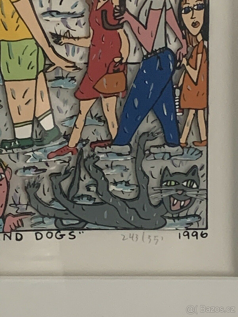 James Rizzi s autogramem Kočky a psi