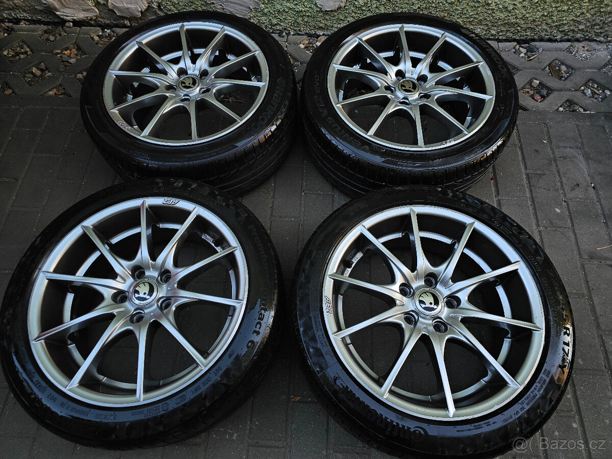ALU letní kola Škoda 5x112 Octavia II III R17 Superb
