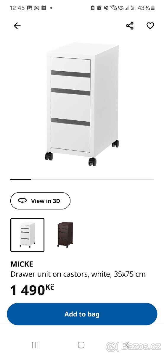 Skříňka micke ikea