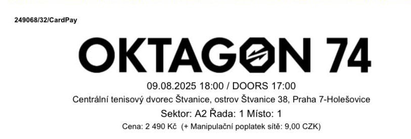 Oktagon 74 Štvanice 1+1 zdarma