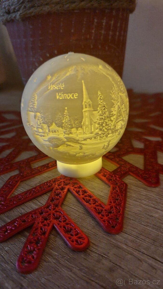 Led Dekorace Vesele Vánoce koule.