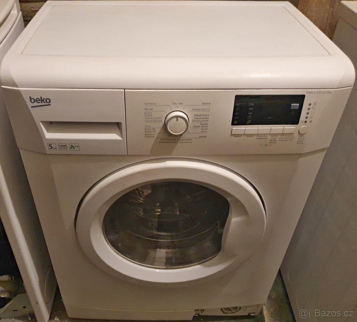 PRACKA BEKO,BOCNI PLNENI,5KG,DISPLEJ,A++,1200 OT.