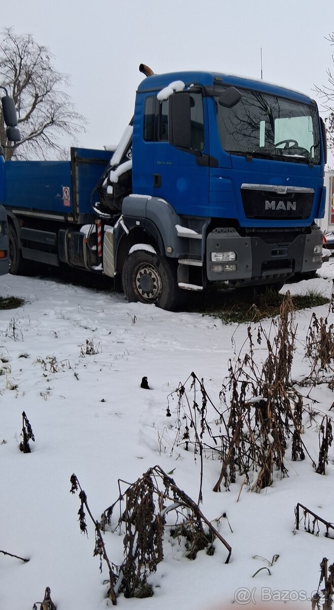 Man TGS 33440 6x6 BB s hydraulickým jeřábem