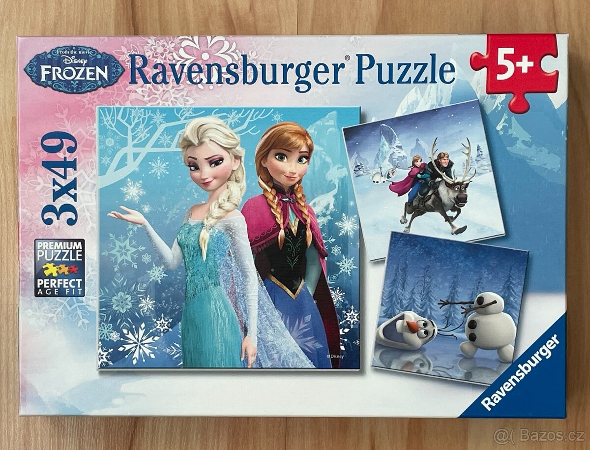Puzzle Frozen Anna a Elsa 3v1