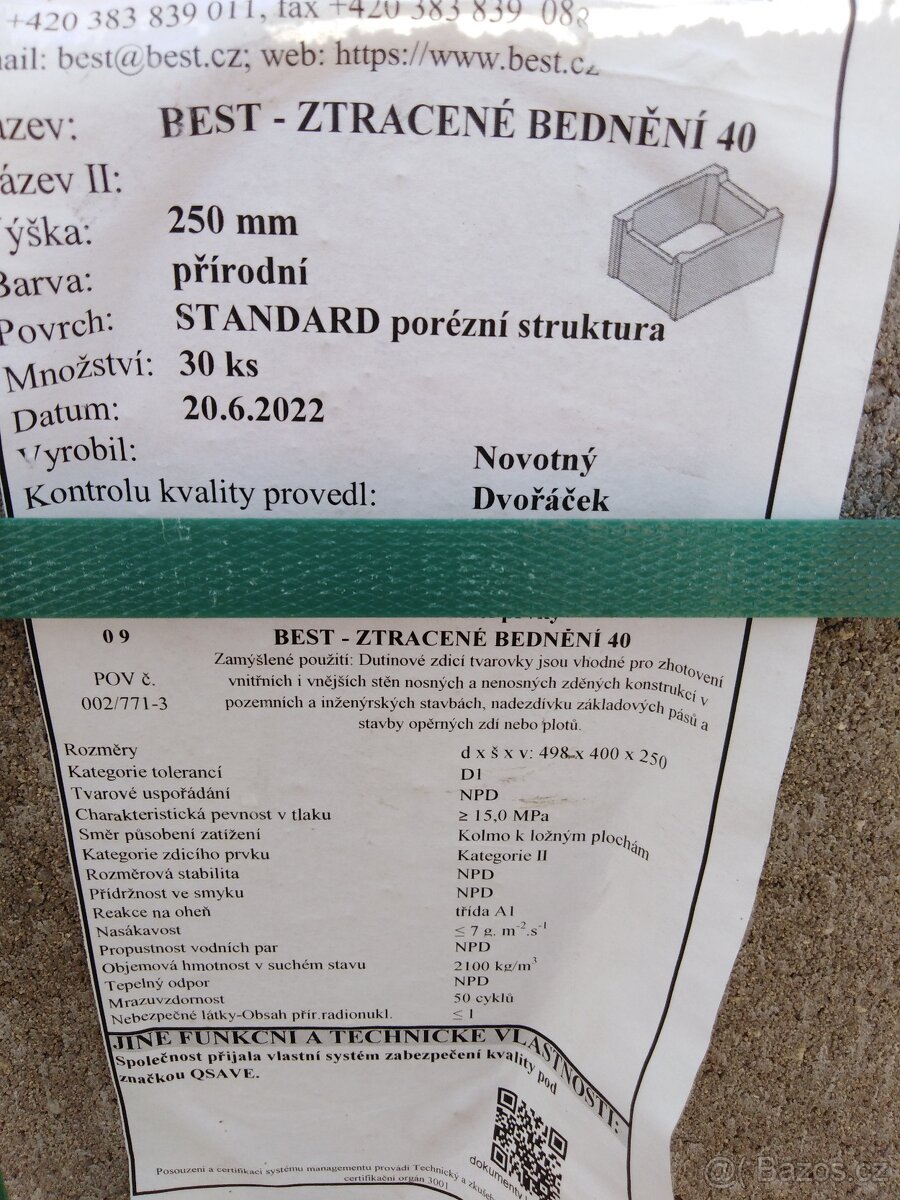 Ztracené bednění 40