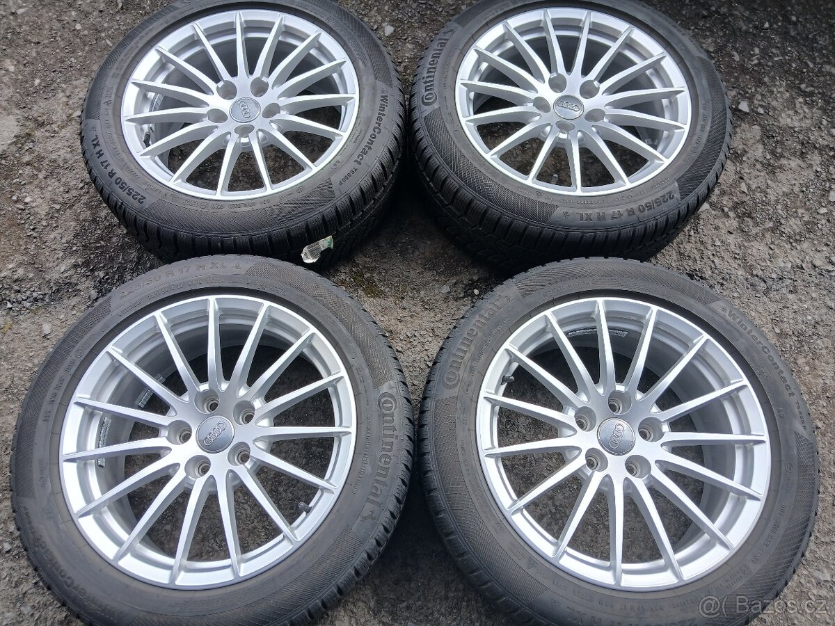 Prodám sadu Orig ALU kol Audi 225/50R17 zimní