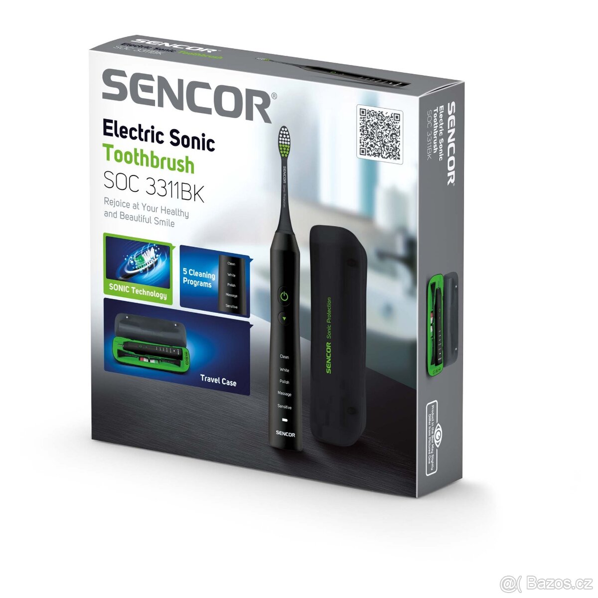 Elektrický sonický zubní kartáček SENCOR SOC 3311BK