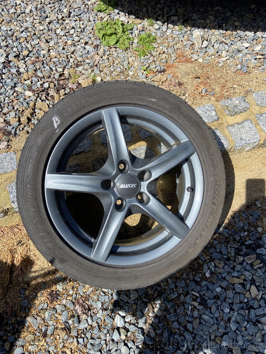 Letni Pneu a Rafky 215/45 r16 7 mm, 5x112