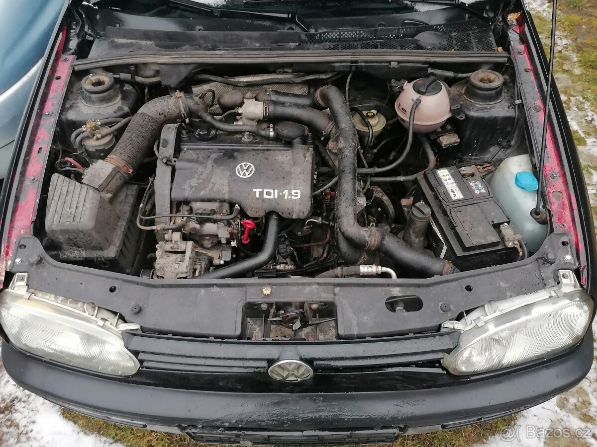 VW Golf 3 1.9 tdi motor a náhradní díly
