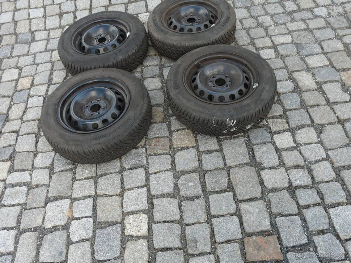 ZIMNÍ PNEU + DISKY 165/70R14 FIAT 14" PANDA