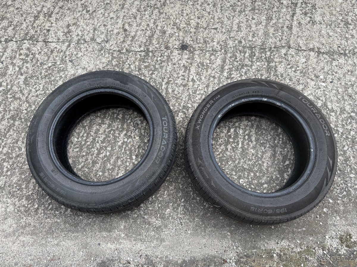2ks letní pneu Tourador X Wonder 195/60/15 vzorek 5mm