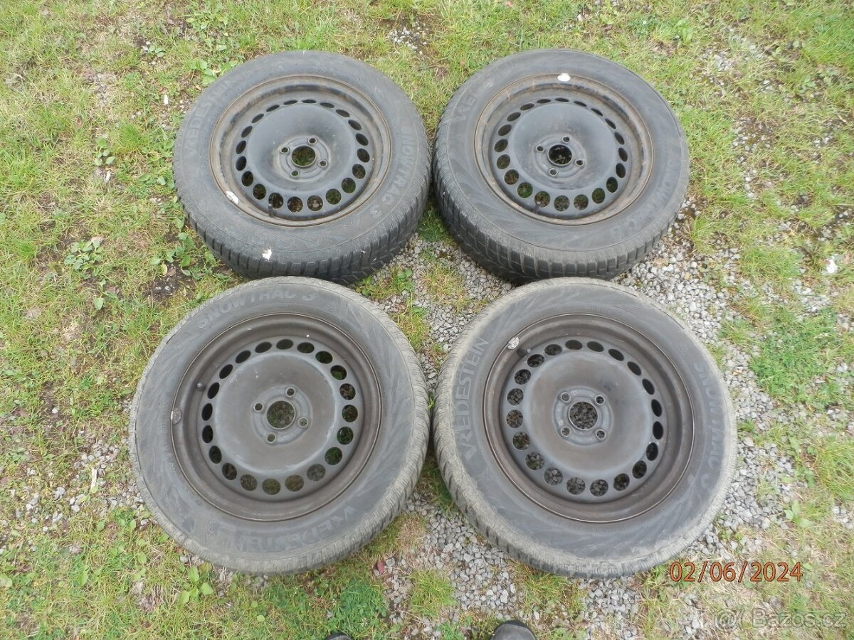 4xObutá zimní sada na OPEL CORSA D 185/65 R15 4x6,1MM
