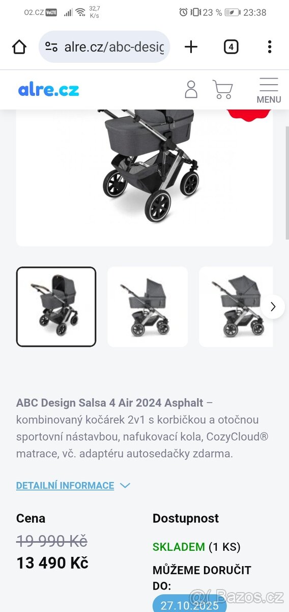 Kočárek abc design