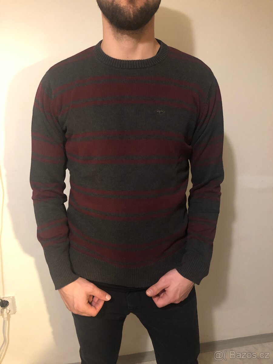 Pánský lehký svetr s pruhy vel. S