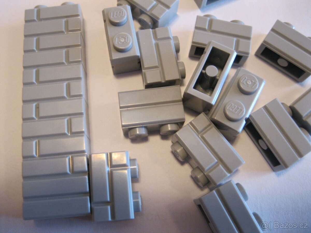 Lego castle/city kostka cihla 1x2 sv.šedá 1,9Kč/ks