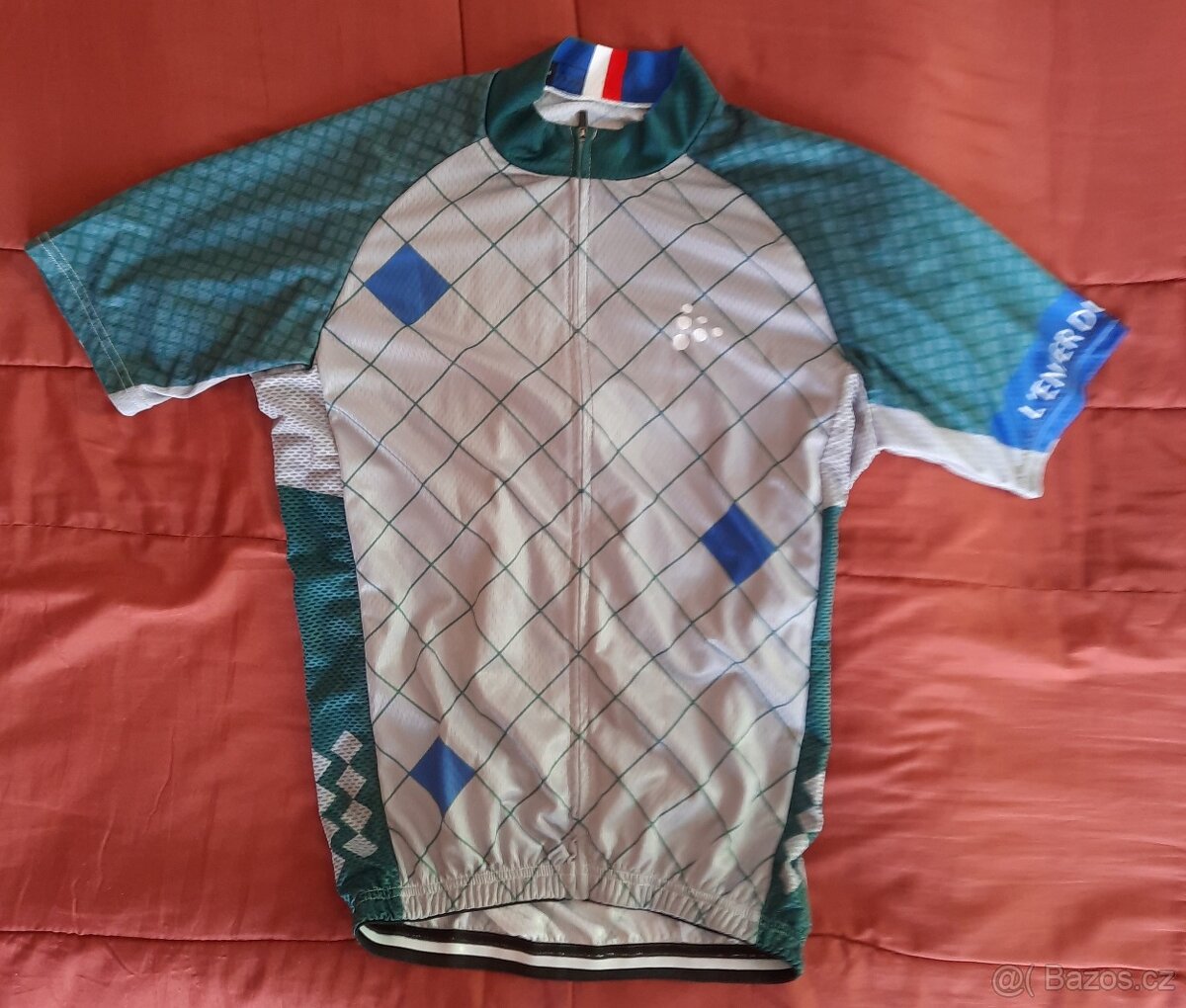 Cyklistický dres CRAFT šedá/zelená