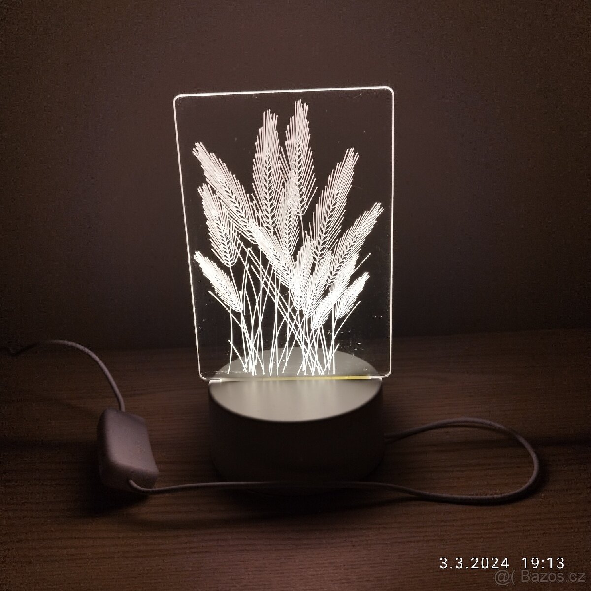 Dekorační LED světlo/osvětlení s pšeničnými klasy