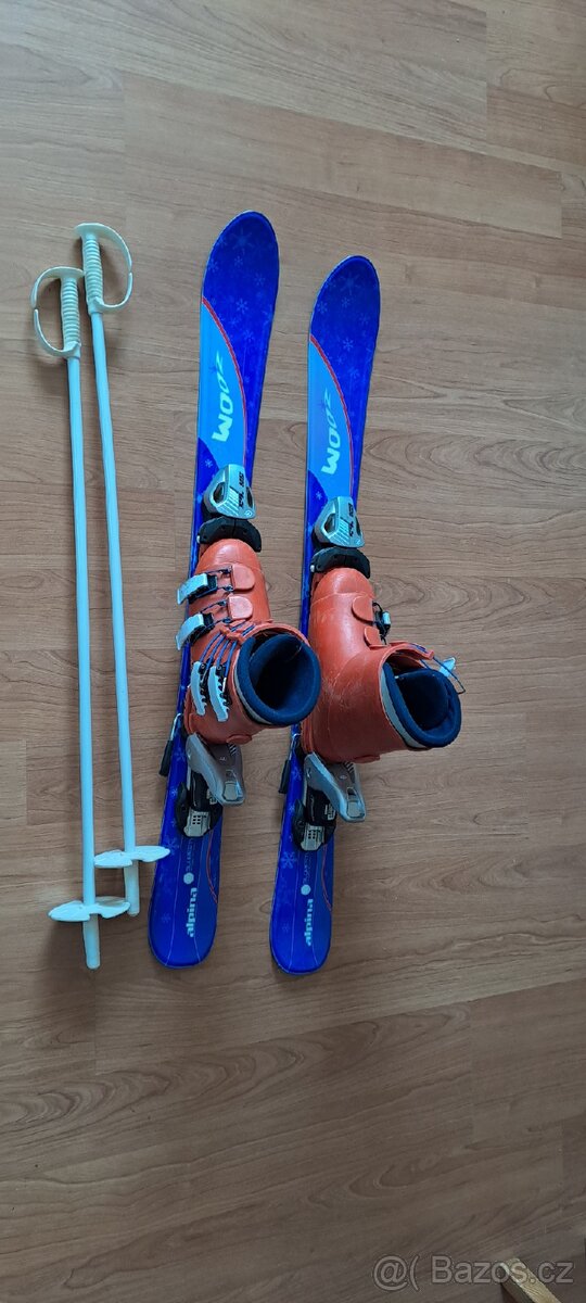 Dětské lyže Alpina, boty Nordica + hůlky