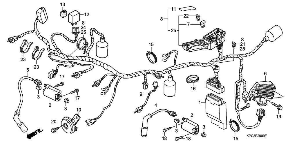 elektroinstalace honda xl 125 V Varadero