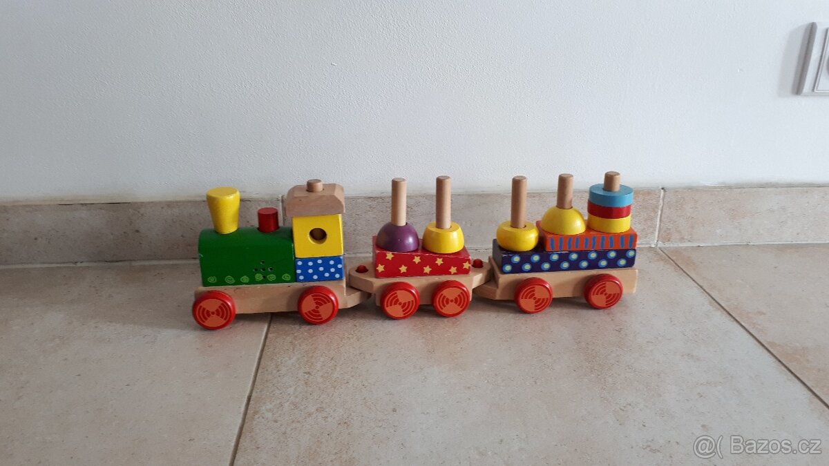 Svítící dřevěný vláček Woody