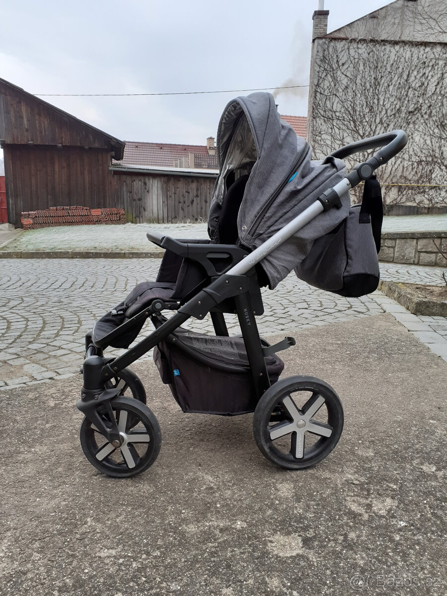 Kočárek BABYDESIGN trojkombinace Husky šedý 2020