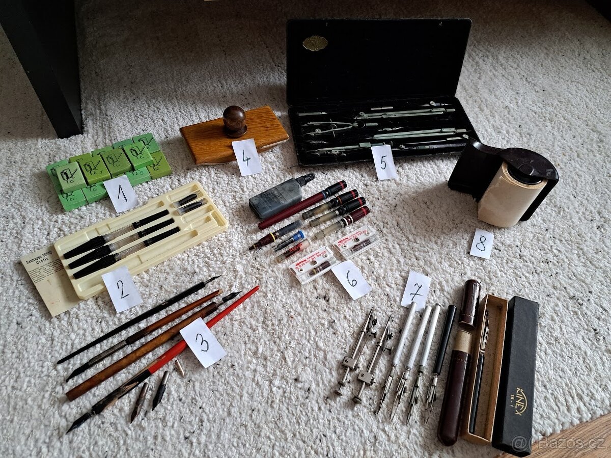 starožitné a retro psací potřeby