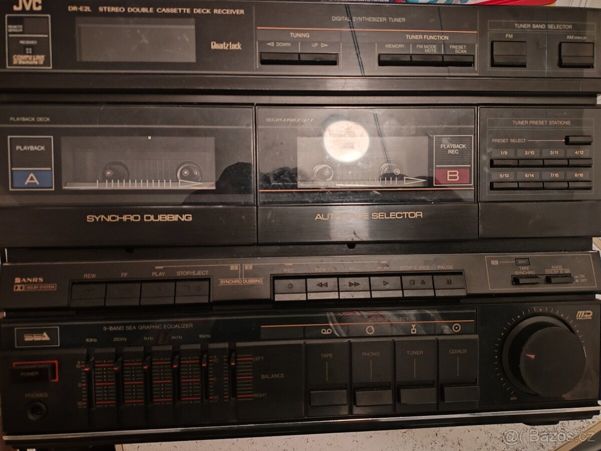 JVC DR-E2L Stereo Double Cassette Deck Receiver