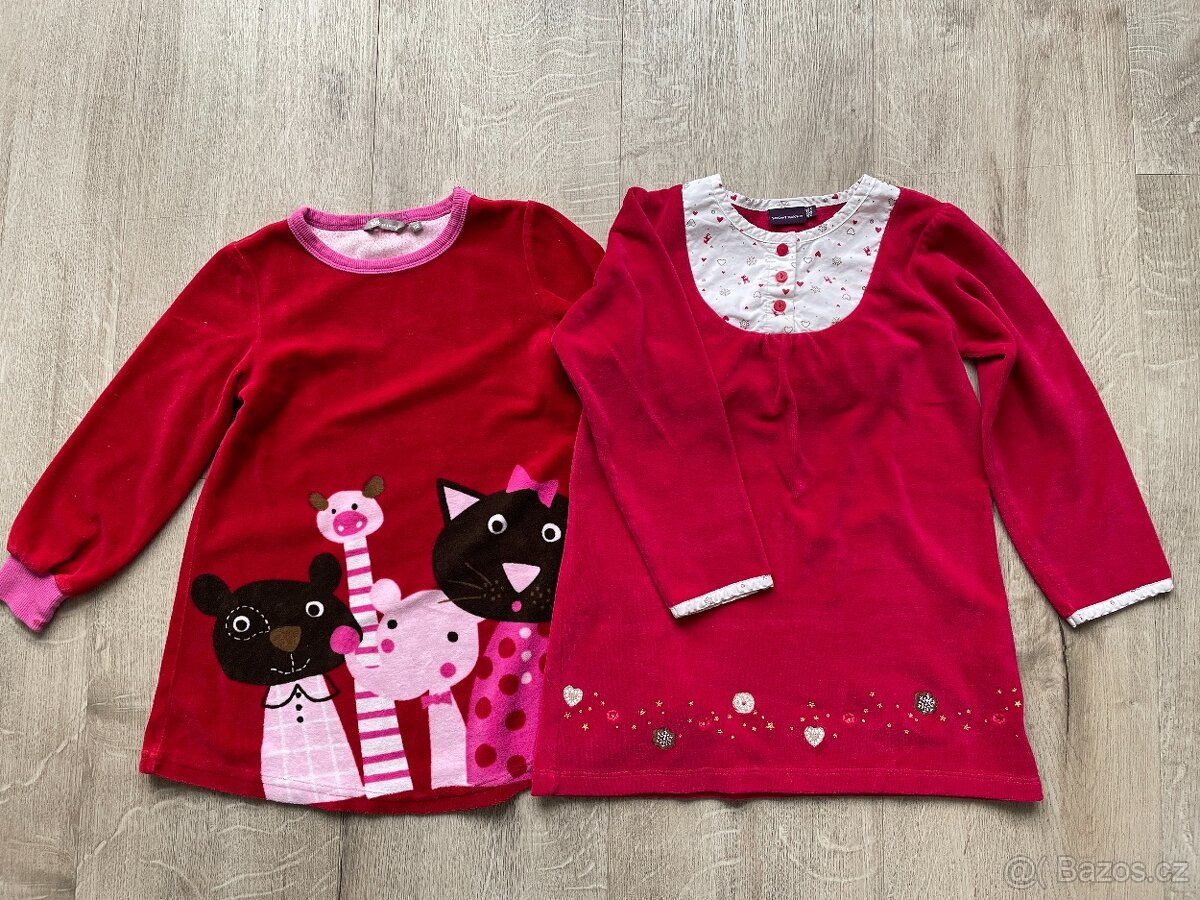 Teplé šatičky Lindex, M&S atd., vel. 110