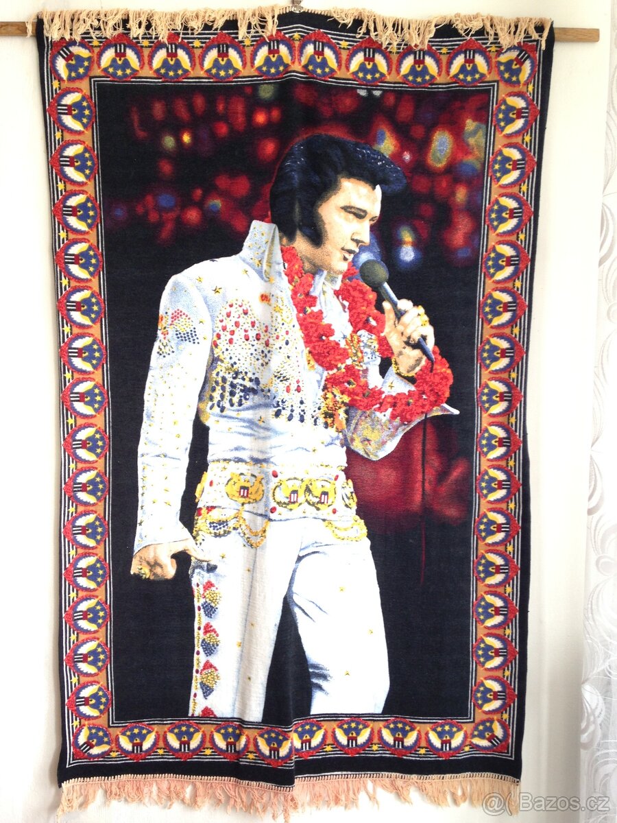 Elvis Presley historický koberec z USA - pro sběratele NOVÝ