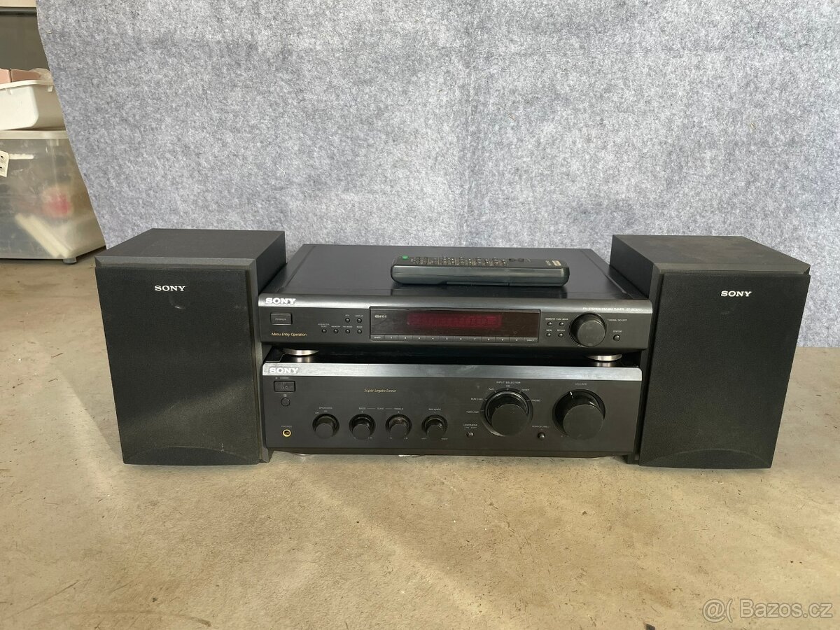 HiFi sestava SONY zesilovač + tuner + repro