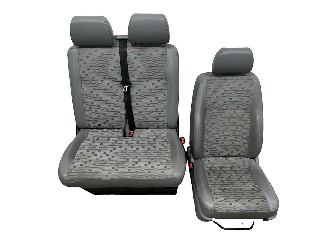 Sedačky šedá kůže látka VW Transporter T5 facelift r.v. 2010