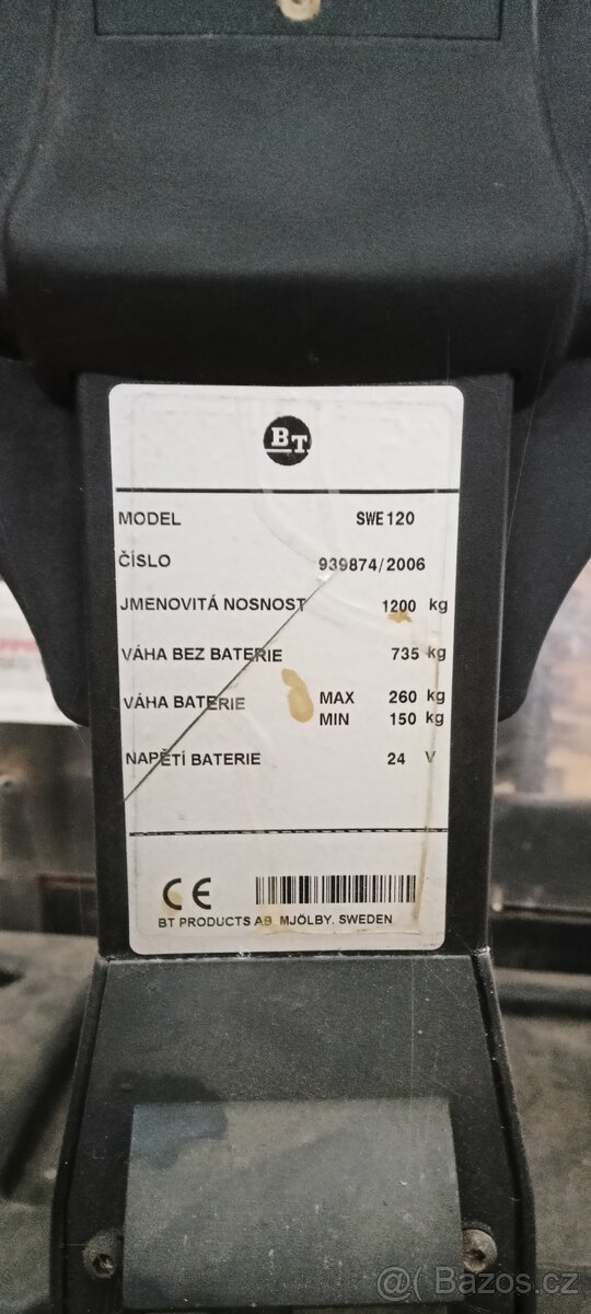 BT120SWE - ručně vedený bat.vozík