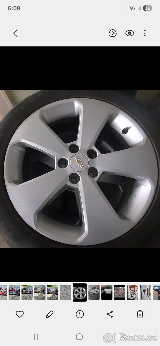 Chevrolet Cruze originální sada.4 ks kol, 215/50 zr17, 5x100