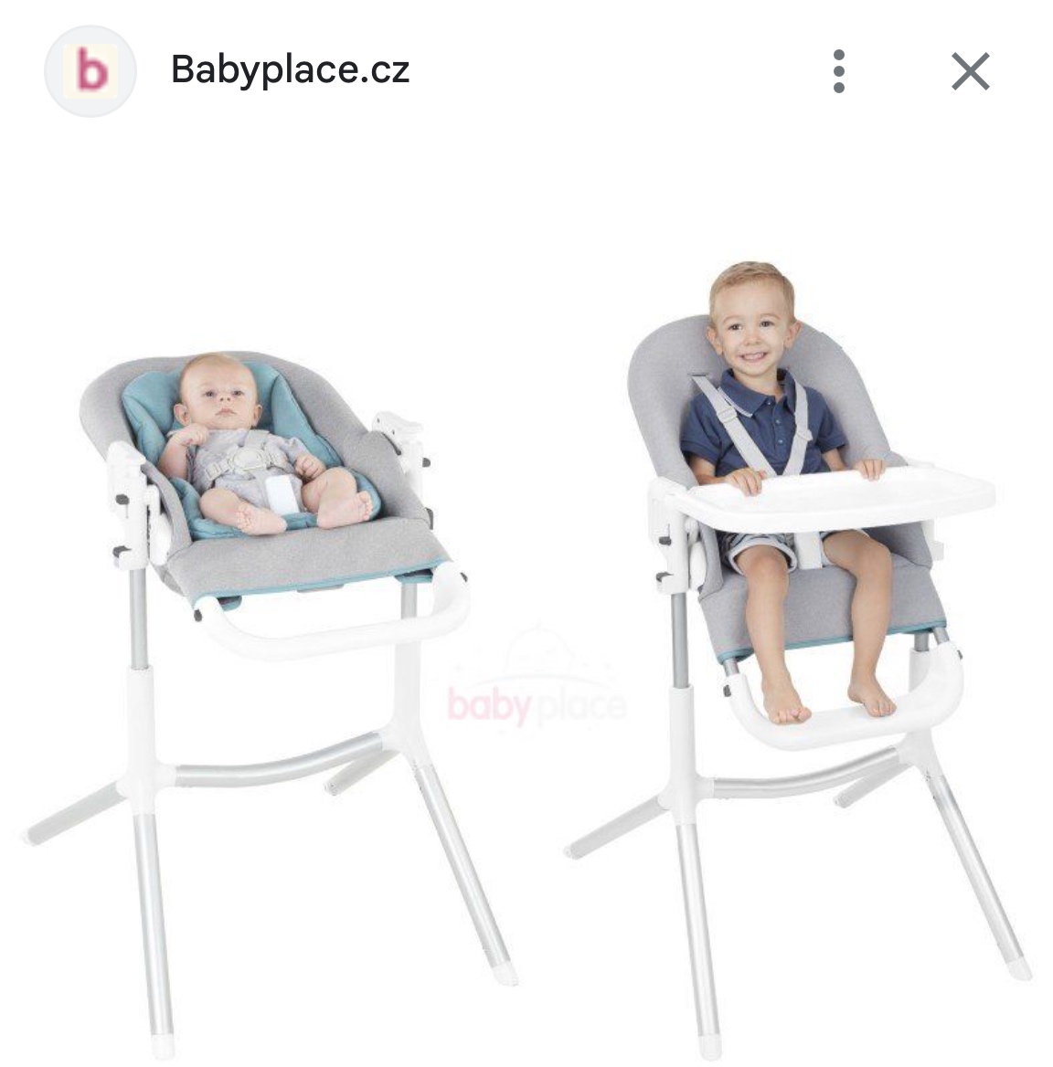 Jídelní židlička včetně novorozenecké vložky Babymoov