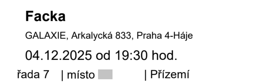 Dejvické divadlo: 2x Facka (2. premiéra) | 4. 12. 2025 19:30