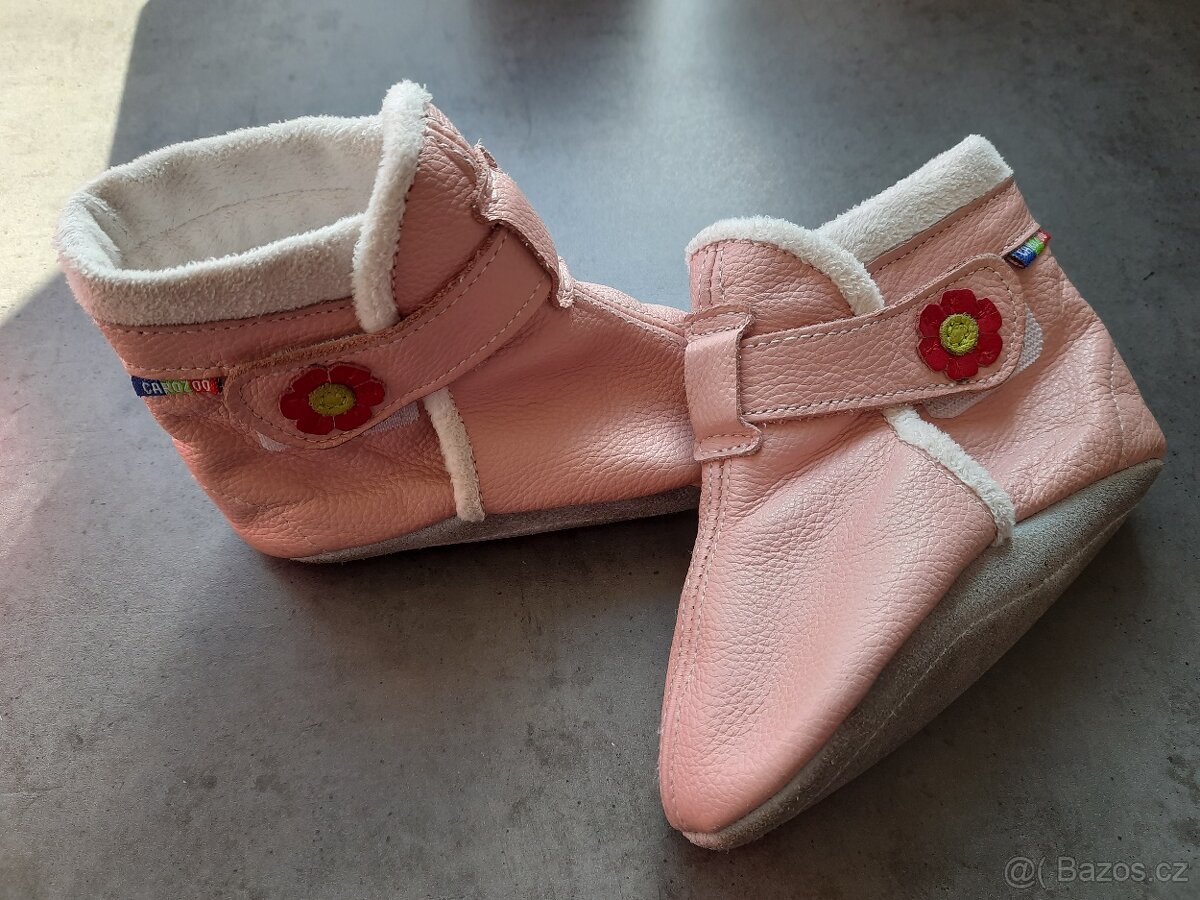 Zateplené barefoot bačkory 2-3 roky