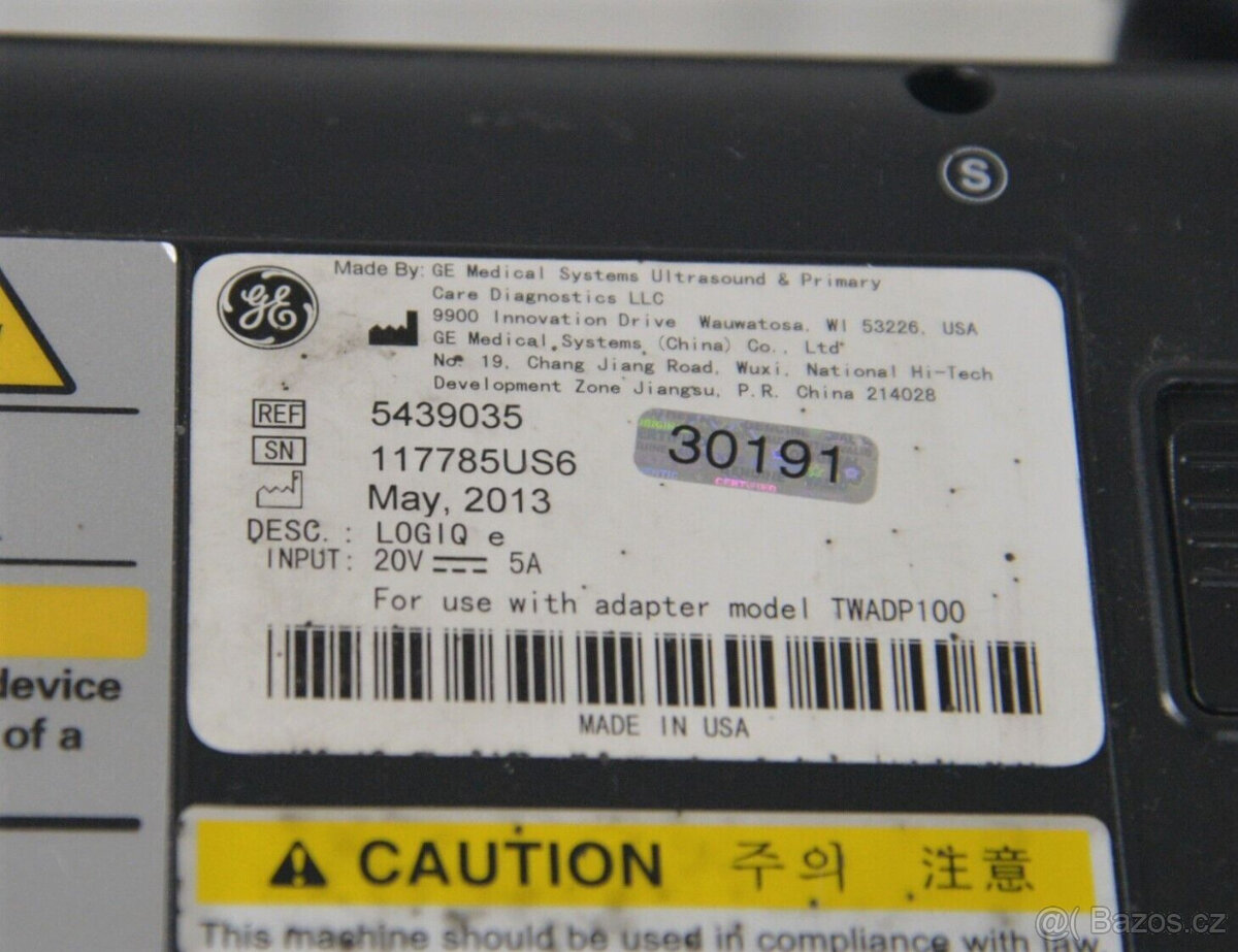 Ultrazvukový přístroj GE Logiq E 2013 4C-RS, 12L-RS, Sony UP