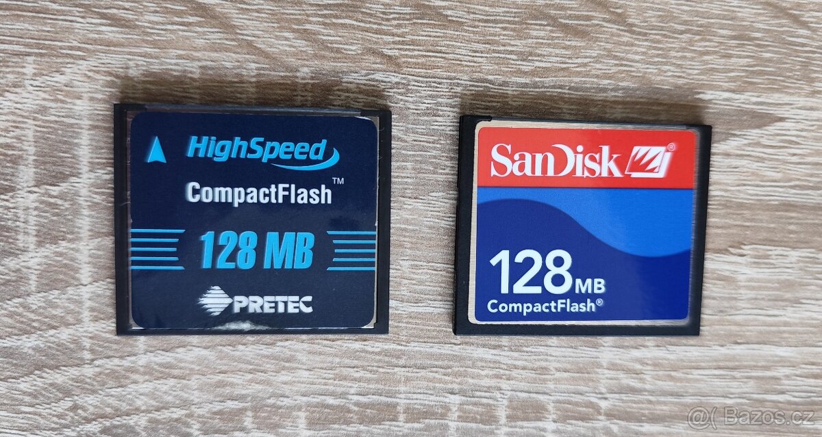 PAMĚŤOVÉ KARTY CompactFlash (CF) 2X 128 MB